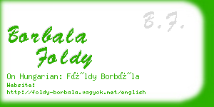 borbala foldy business card